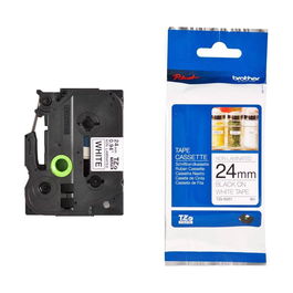 Brother TZE-N251 / TZEN251 Cinta para Etiquetadora - Negro sobre Blanco