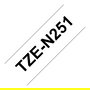 Brother TZEN251 TZ Cinta de Etiquetas Negro 24mm x 8m para Etiquetadora