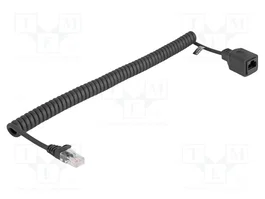 DeLOCK 90668 Prolongador Ethernet Espiral Cat 5e U/UTP 1m
