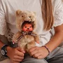 Monchhichi Peluche Oso 20 cm - Muñeco Mono Vintage Años 80 - Juguete Blando Bebé 2+ Años