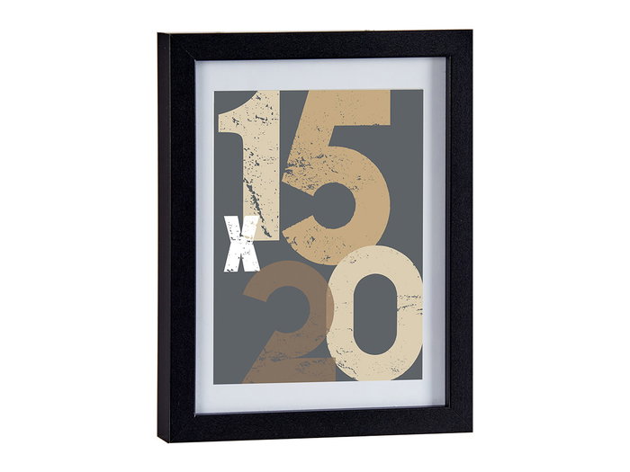 Giftdecor Portafoto Pared Madera con Paspartú Negro 15x20 cm (Set de 12)