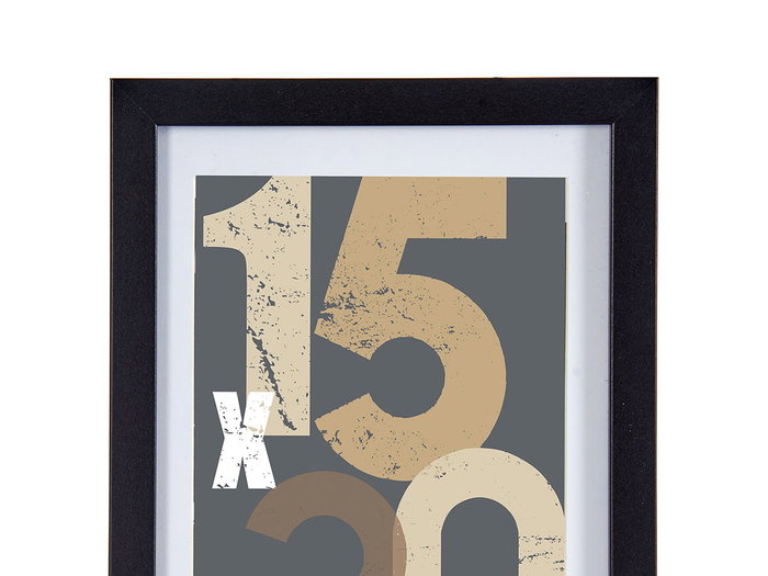 Giftdecor Portafoto Pared Madera con Paspartú Negro 15x20 cm (Set de 12)