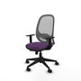 PIQUERAS Y CRESPO Silla de oficina Cilanco con mecanismo Sincro/Traslack, Morado y Gris