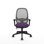 PIQUERAS Y CRESPO Silla de oficina Cilanco con mecanismo Sincro/Traslack, Morado y Gris