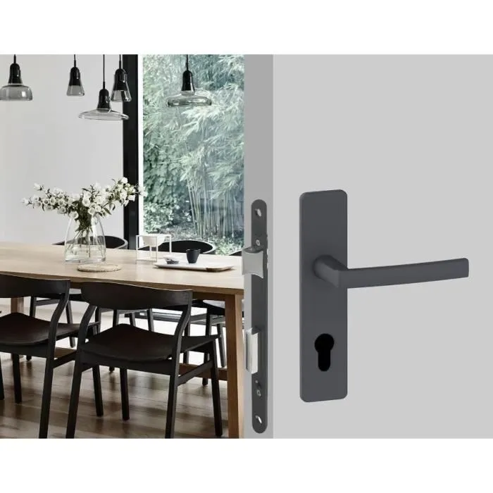 Yale Y60R-A40/N Cerradura de embutir con agujero para cilindro, Eje 40mm, Caja 148mm, Negra, para Puerta de entrada y locales sensibles