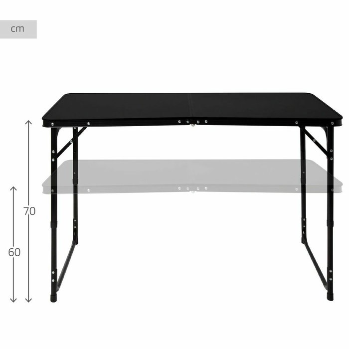 Color Baby Mesa Maletín Camping Aluminio 120X60Xh60/70Cm Ajustable