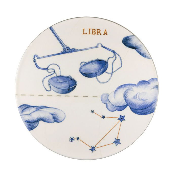 Le coq Plato Libra 32,5 cm (4 Unidades) Colección Astrología Porcelana Le coq Plato Libra 32,5 cm (4 Unidades) Colección Astrología Porcelana
