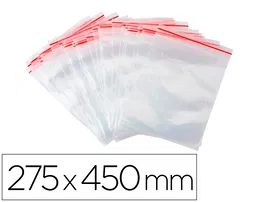 Q-connect Bolsa plastico autocierre 275x450 mm paquete de 100 unidades