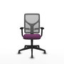 PIQUERAS Y CRESPO Silla de oficina Motilla con mecanismo Sincro, Morado y Gris