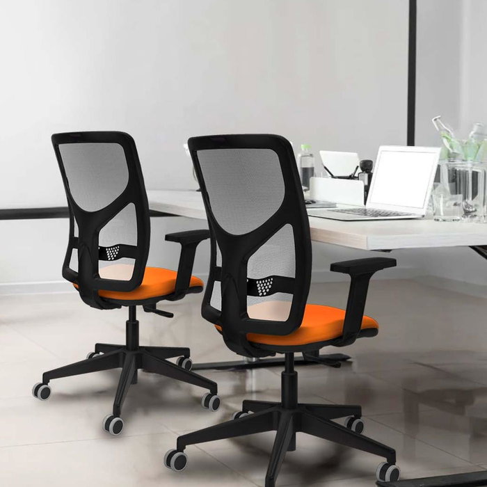 PIQUERAS Y CRESPO Silla de oficina Motilla con mecanismo Sincro, Morado y Gris