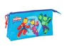 Safta Estuche Portatodo Escolar Triple Iron Man con 3 Cremalleras 120x220x30 mm