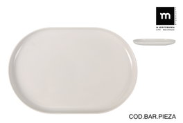 La Mediterranea Fuente Ovalada Ivory Nordic Brillo 30x20x2.5cm