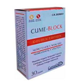 CUMEDIET Cume-Block 30 Cápsulas - Fórmula de fibra con Neopuntia para la retención de grasas