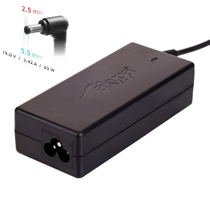 AKYGA Alimentador de 65W 19V 3,42A para portátiles AKYGA Alimentador de 65W 19V 3,42A para portátiles