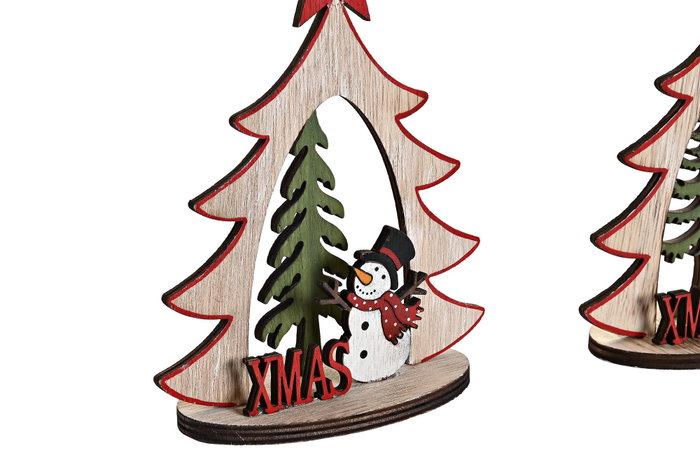 DKD Home Decor Decoración Colgante de Madera Árbol (Pack de 2) DKD Home Decor Decoración Colgante de Madera Árbol (Pack de 2)