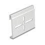 DeLOCK 67142 Clip de montaje de aluminio para riel DIN, Plata