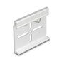 DeLOCK 67142 Clip de montaje de aluminio para riel DIN, Plata