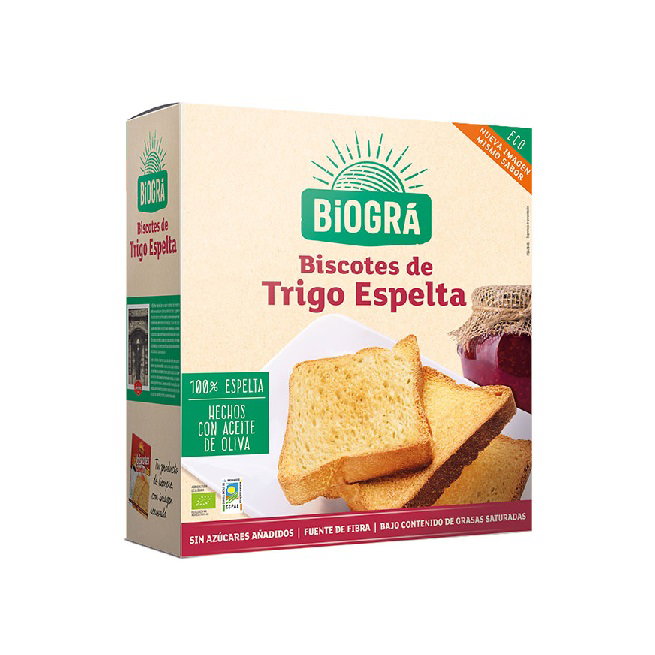 Biográ Bio Biscotes de Espelta sin Azúcar 270 g