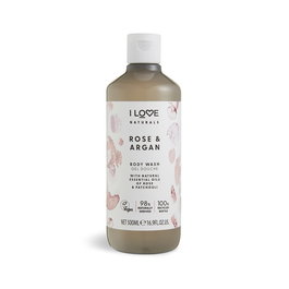 Naturals Collection, Vegano, Hidratante, Rosa & Argán, Gel de baño, 500 ml