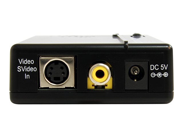 StarTech.com VID2VGATV2 Adaptador Conversor Escalador de S-Video/Video Compuesto a VGA, Escalado hasta 1080p, Plug & Play