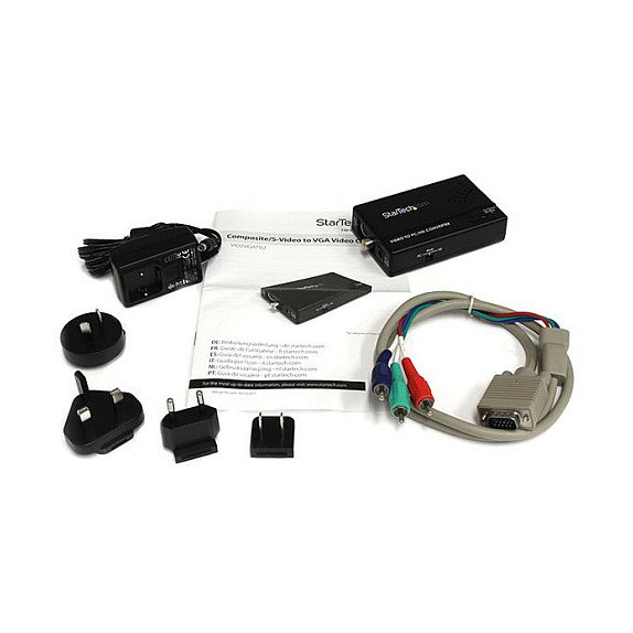StarTech.com Adaptador Conversor de S-Video, Vídeo Compuesto y Componente RCA a VGA VID2VGATV2