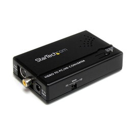 StarTech.com Adaptador Conversor Escalador S-Video/Video Compuesto a VGA con Salida Full HD 1080p - VID2VGATV2