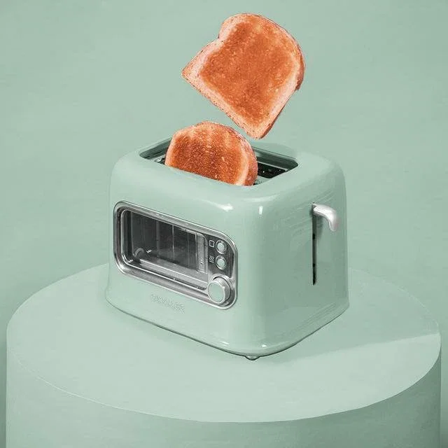 Cecotec RetroVision Green 700 W, Verde claro, Acero inoxidable