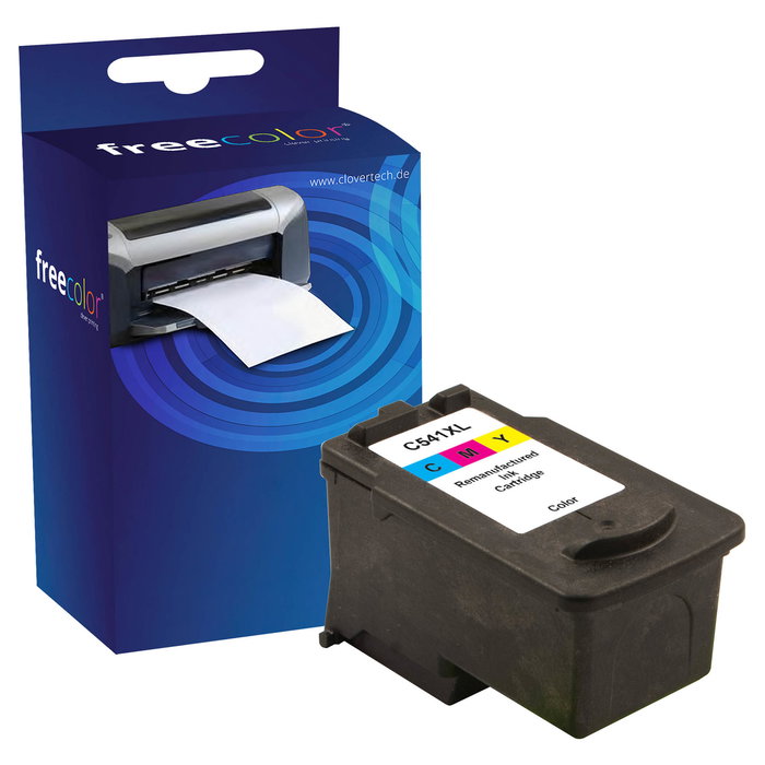 Freecolor Tinta Remanufacturada Canon CL-541XL/C-CLI-541XL, Pack 3 (Cian, Magenta, Amarillo), Pigmentos, Rendimiento 695 Páginas