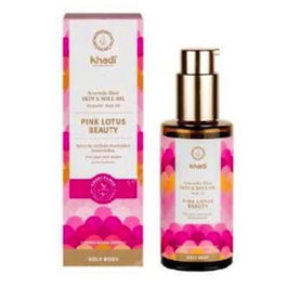 KHADI Aceite Elixir Ayurveda Loto Rosado Equilibrio 100ml Hidratación Intensa Vegano Cosmos Natural