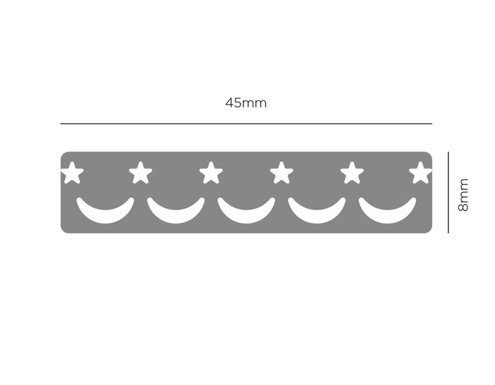 Innspiro Cartucho para Troqueladora de Bordes Intercambiables Lunas y Estrellas 10x43mm Innspiro Cartucho para Troqueladora de Bordes Intercambiables Lunas y Estrellas 10x43mm