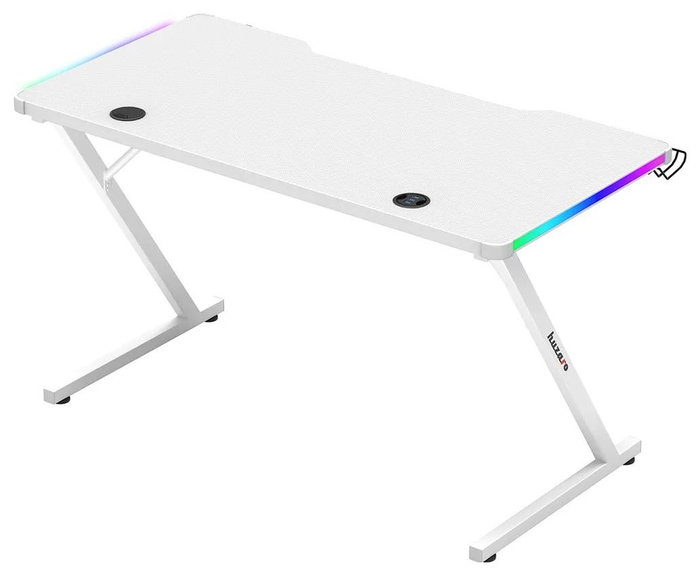 Mesa de Escritorio Gaming Huzaro HZ-Hero 2.5 White RGB Blanco 120 x 75 x 60 cm