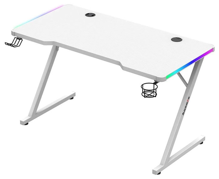 Mesa de Escritorio Gaming Huzaro HZ-Hero 2.5 White RGB Blanco 120 x 75 x 60 cm