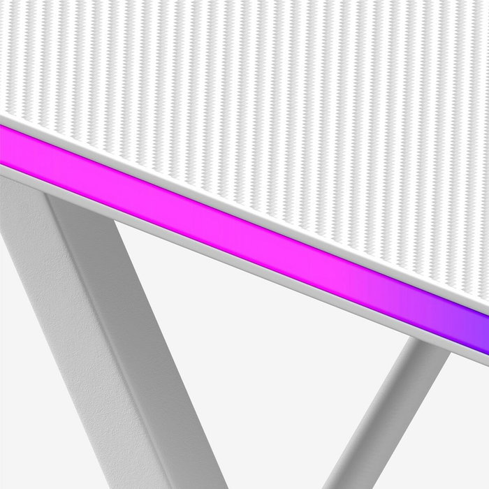 Mesa de Escritorio Gaming Huzaro HZ-Hero 2.5 White RGB Blanco 120 x 75 x 60 cm