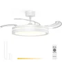 Grunkel SKYWHITE42 Ventilador de Techo Blanco con 3 Aspas Retráctiles y Luz LED