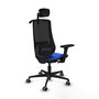PIQUERAS Y CRESPO Silla de oficina Mardos con mecanismo Sincro/Traslack Azul y Negro