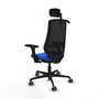PIQUERAS Y CRESPO Silla de oficina Mardos con mecanismo Sincro/Traslack Azul y Negro