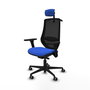 PIQUERAS Y CRESPO Silla de oficina Mardos con mecanismo Sincro/Traslack Azul y Negro