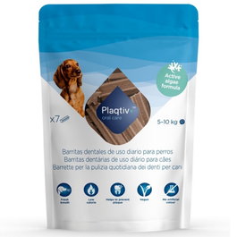 Plaqtiv+ Barritas Dentales para Perros 5-10 kg - Pack de 7 Unidades