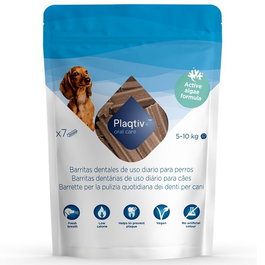 Plaqtiv+ Barritas Dentales para Perros 5-10 kg - Pack de 7 Unidades