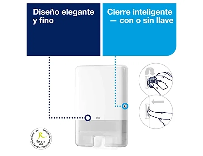 Tork Elevation Xpress® H2 Dispensador de toallitas de papel blanco Tork Elevation Xpress® H2 Dispensador de toallitas de papel blanco