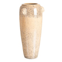 Jarrón Crema Cerámica Decoración 25 X 25 X 60 cm