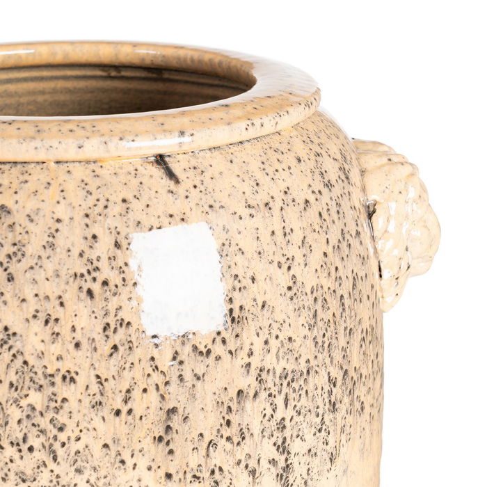 Jarrón Crema Cerámica Decoración 25 X 25 X 60 cm