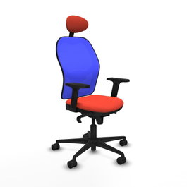 PIQUERAS Y CRESPO Silla de oficina Jorquera Naranja y Azul