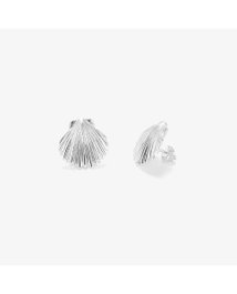 Radiant Pendientes Botón Silver SHELL