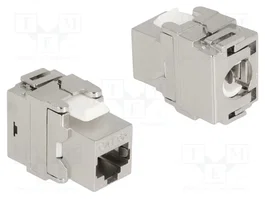 DeLOCK Módulo Keystone RJ45 hembra a LSA Cat.6A 180° Metal