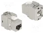 DeLOCK Módulo Keystone RJ45 hembra a LSA Cat.6A 180° Metal