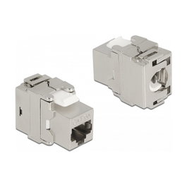 DeLOCK Módulo Keystone RJ45 hembra a LSA Cat.6A 180° sin herramientas de metal
