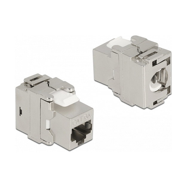 DeLOCK Módulo Keystone RJ45 hembra a LSA Cat.6A 180° sin herramientas de metal DeLOCK Módulo Keystone RJ45 hembra a LSA Cat.6A 180° sin herramientas de metal