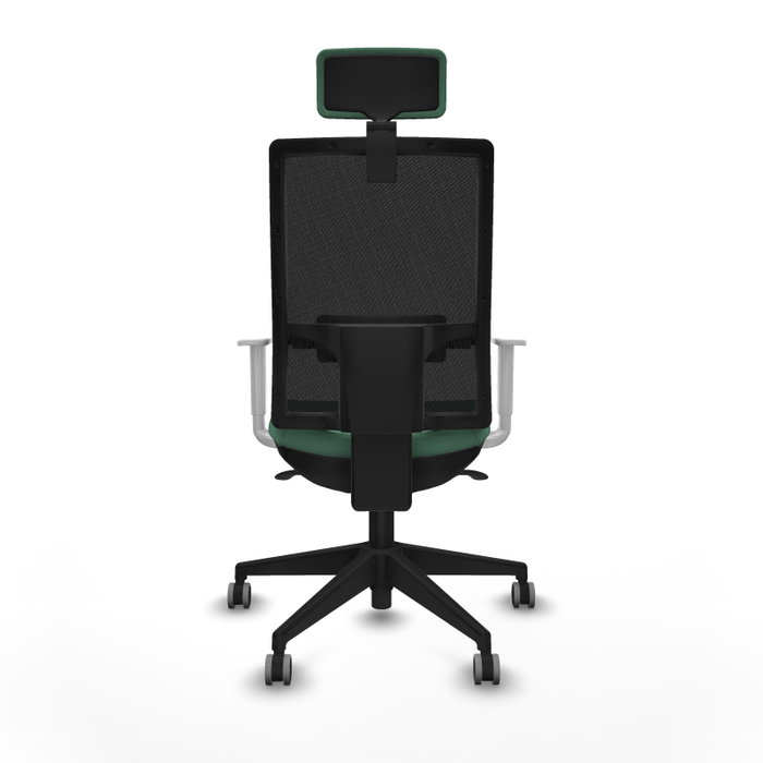 PIQUERAS Y CRESPO Silla de oficina Horna con mecanismo Sincro, Verde esmeralda y Negro