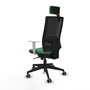 PIQUERAS Y CRESPO Silla de oficina Horna con mecanismo Sincro, Verde esmeralda y Negro